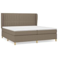 Vidaxl Box spring postelja z vzmetnico taupe 200x200 cm blago