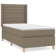 Vidaxl Box spring postelja z vzmetnico taupe 90x190 cm blago