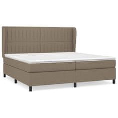 Vidaxl Box spring postelja z vzmetnico taupe 200x200 cm blago