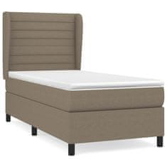 Vidaxl Box spring postelja z vzmetnico taupe 90x190 cm blago