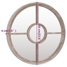 Vidaxl Vrtno ogledalo peščeno 60x4 cm železno okroglo zunanje