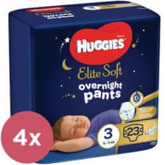 Huggies 4x Elite Soft Pants OVN Plenice za enkratno uporabo 3 (6-11 kg) 23 kosov