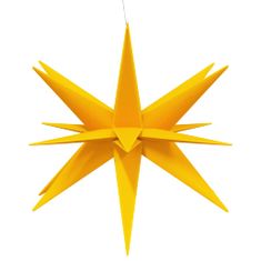 Vidaxl Svetilka v obliki zvezde LED zložljiva rumena 100 cm