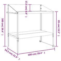 Vidaxl Stojalo za rastline antracit 100x54,5x100 cm pocinkano jeklo