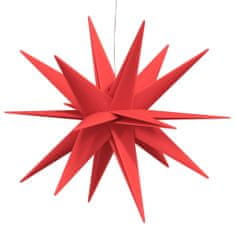 Vidaxl Svetilka v obliki zvezde LED zložljiva rdeča 43 cm