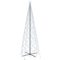 Vidaxl Novoletna jelka stožec 1400 hladno belih LED lučk 160x500 cm