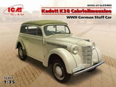 ICM maketa-miniatura Kadett K38 Cabriolimousine, nemško štabno vozilo iz druge svetovne vojne • maketa-miniatura 1:35 starodobni avtomobili • Level 3