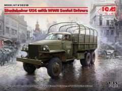 ICM maketa-miniatura Studebaker US6 s sovjetskimi vozniki iz druge svetovne vojne • maketa-miniatura 1:35 tovornjaki • Level 4