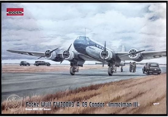 Roden maketa-miniatura Focke-Wulf Fw 200 V3/A-09 Condor Immelmann III • maketa-miniatura 1:144 starodobna letala • Level 4