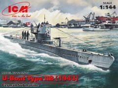 ICM maketa-miniatura U-Boat Tip IIb (1943) • maketa-miniatura 1:144 podmornice • Level 3