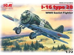 ICM maketa-miniatura Polikarpov I-16 tip 28 • maketa-miniatura 1:72 starodobna letala • Level 3