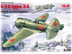 ICM maketa-miniatura Polikarpov I-16 tip 24 • maketa-miniatura 1:72 starodobna letala • Level 3