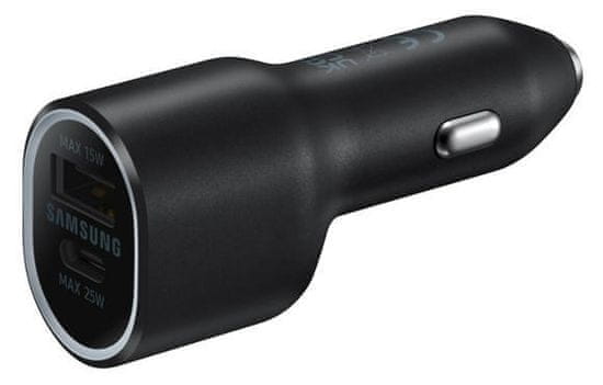 Samsung Dvojni avtomobilski polnilnik 40 W (USB, USB-C), črn