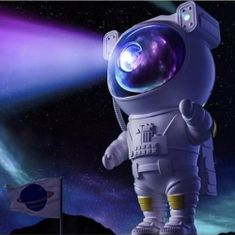 MG Astronaut projektor nočnega neba, belo