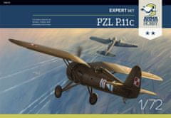 ARMA Hobby maketa-miniatura PZL P.11c Expert set • maketa-miniatura 1:72 starodobna letala • Level 4