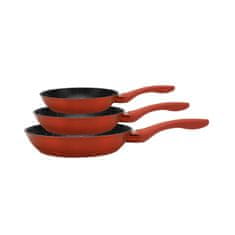 Northix Set s ponvami - 3 kosi - non stick - rdeče barve 