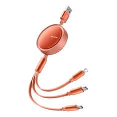 slomart mcdodo usb kabel ca-7252 3v1 zložljiv 1,2 m (oranžna)