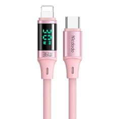 slomart mcdodo ca-1931 kabel lightning do usb-c 36w 1,2 m (roza)