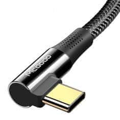 slomart kabel usb-c za usb-c mcdodo ca-8321 100w 90 stopinj 1,2m (črn)