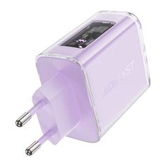 AceFast Stenski polnilec Acefast A45, 2x USB-C, 1xUSB-A, 65W PD (vijolične barve)