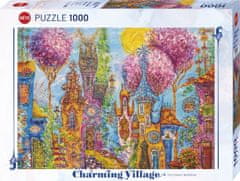 Heye Puzzle Očarljiva vas: rožnata drevesa 1000 kosov