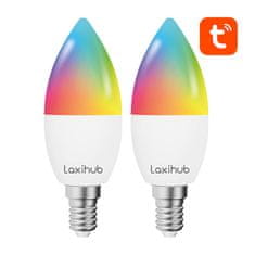 NEW Pametna LED žarnica Laxihub LAE14S (2-pack) WiFi Bluetooth Tuya