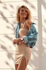 Fasardi Ženska mini obleka Clarina bež Universal