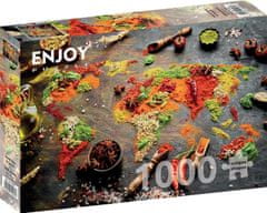 ENJOY Puzzle Spice World Map 1000 kosov
