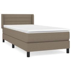 Vidaxl Box spring postelja z vzmetnico taupe 90x190 cm blago