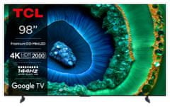 TCL 98C955 4K UHD QLED QD-Mini LED televizor, Google TV