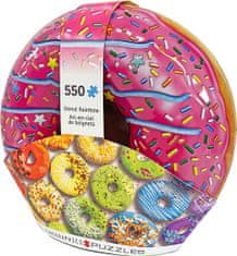 EuroGraphics Sestavljanka v pločevinasti škatli Donut mavrica 550 kosov