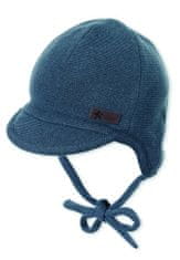 Sterntaler Modra melanžna podložena kapa z vrhnjim delom za dečka velikost 41 cm- 4-5 m