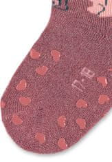 Sterntaler Nedrseče nogavice Medvíked ABS 2 kosa v paketu svetlo rdeča deklica velikost 19/20 cm- 12-18 m