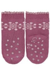 Sterntaler Nedrseče nogavice Medvíked ABS 2 kosa v paketu vijolična deklica velikost 17/18 cm- 9-12 m