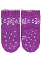 Sterntaler Nedrseče nogavice Medvíked ABS 2 kosa v paketu vijolična deklica velikost 21/22 cm- 18-24 m