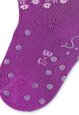 Sterntaler Nedrseče nogavice Medvíked ABS 2 kosa v paketu vijolična deklica velikost 17/18 cm- 9-12 m