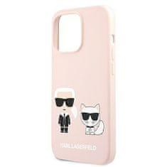 Karl Lagerfeld Karl Lagerfeld Slilicone Karl &amp; Choupette Magsafe - ohišje za iPhone 13 Pro (roza)