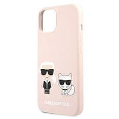 Karl Lagerfeld Karl Lagerfeld Slilicone Karl &amp; Choupette Magsafe - ohišje za iPhone 13 (roza)