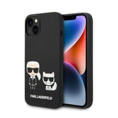 Karl Lagerfeld Karl Lagerfeld Tekoči silikon Karl & Choupette MagSafe - ohišje za iPhone 14 (črno)