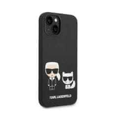 Karl Lagerfeld Karl Lagerfeld Tekoči silikon Karl & Choupette MagSafe - ohišje za iPhone 14 (črno)