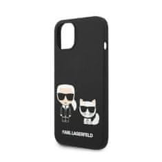 Karl Lagerfeld Karl Lagerfeld Tekoči silikon Karl & Choupette MagSafe - ohišje za iPhone 14 (črno)