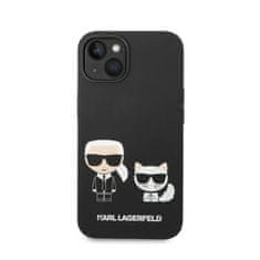 Karl Lagerfeld Karl Lagerfeld Tekoči silikon Karl & Choupette MagSafe - ohišje za iPhone 14 (črno)