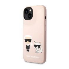 Karl Lagerfeld Karl Lagerfeld Tekoči silikon Karl &amp; Choupette MagSafe - ohišje za iPhone 14 Plus (roza)