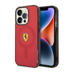 Ferrari Ferrari prozorno ohišje MagSafe - iPhone 14 Pro (rdeče)