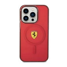 Ferrari Ferrari prozorno ohišje MagSafe - iPhone 14 Pro (rdeče)