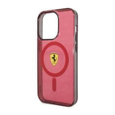 Ferrari Ferrari prozorno ohišje MagSafe - iPhone 14 Pro (rdeče)