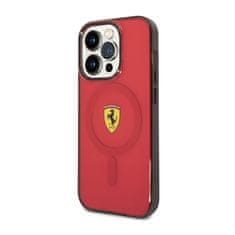 Ferrari Ferrari prozorno ohišje MagSafe - iPhone 14 Pro (rdeče)