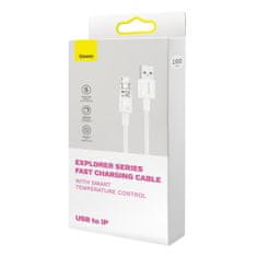 BASEUS Opleten kabel za iPhone Explorer Series USB - Lightning 2,4A 2 m, bel