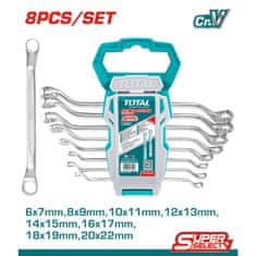 Total 8-delni set ključev, 6x7/8x9/10x11/12x13/14x15/16x17/18x19/20x22/1000g, serija INDUSTRIAL (THT102486)
