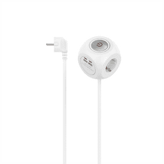 Hama podaljšek, 3x schuko vtičnica, 2x USB-C, 2x USB-A, 1,4 m